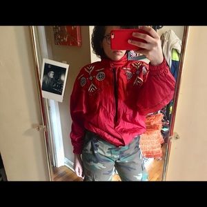 Turquoise Beaded Southwest Windbreaker